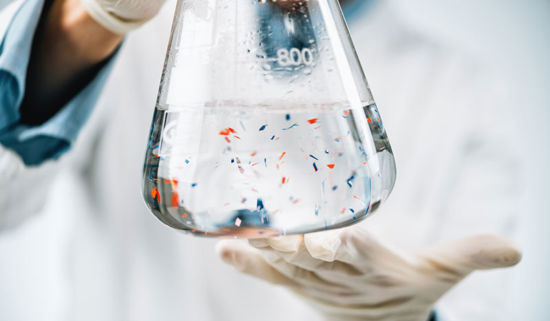 How many microplastics in sewage sludge?